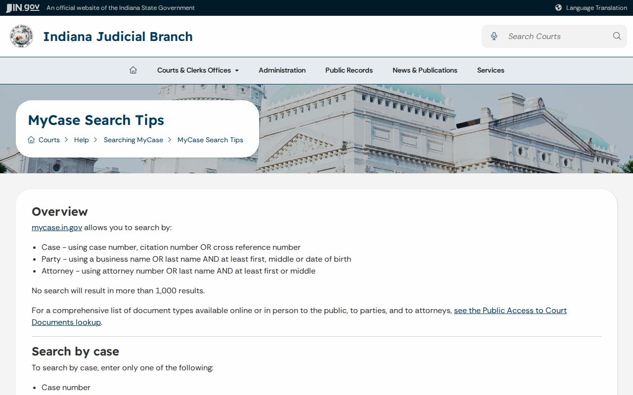 Madison County active warrant research using official MyCase search tips
